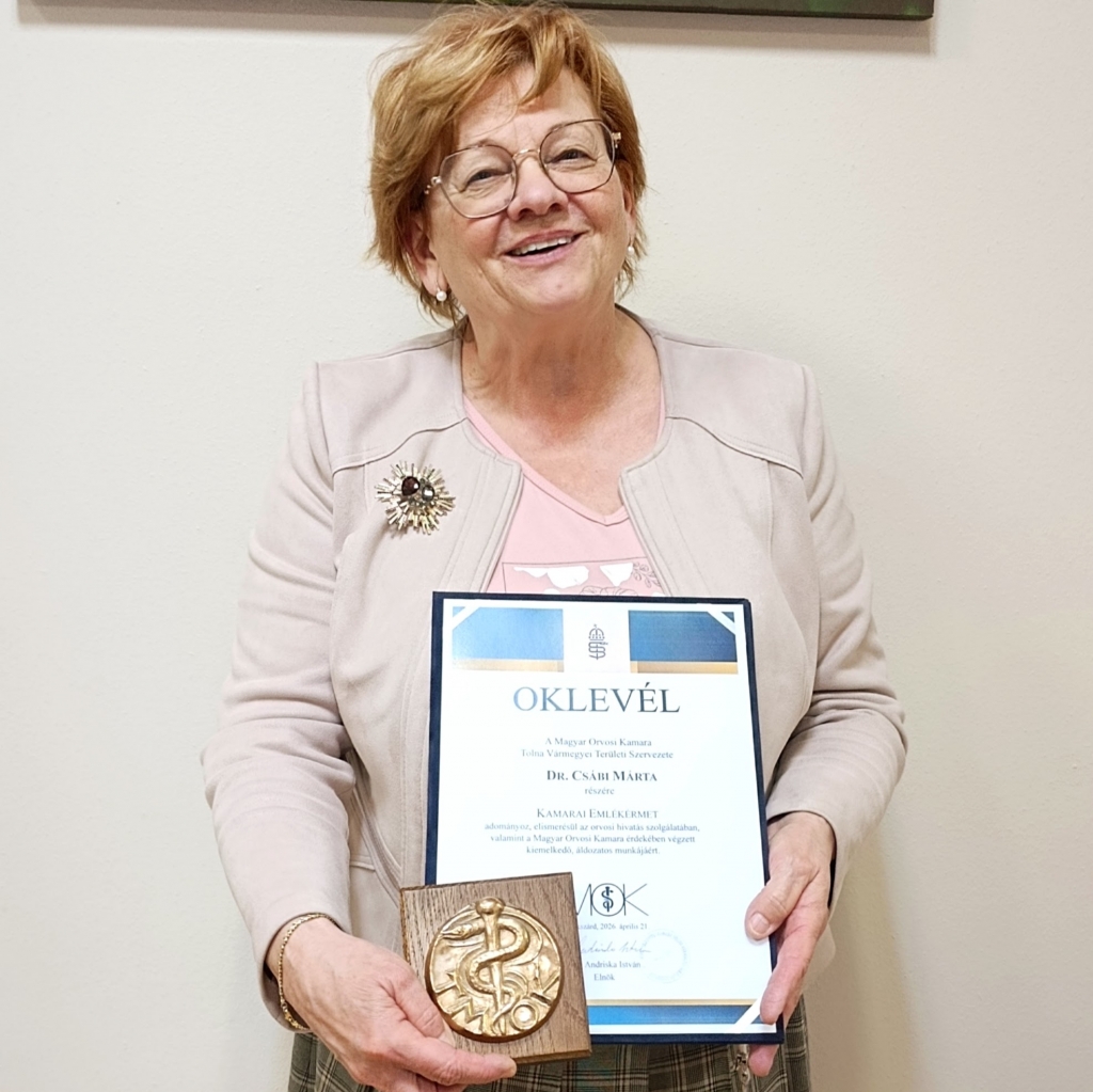 KAMARAI EMLÉKÉREM 2026 - DR. CSÁBI MÁRTA
